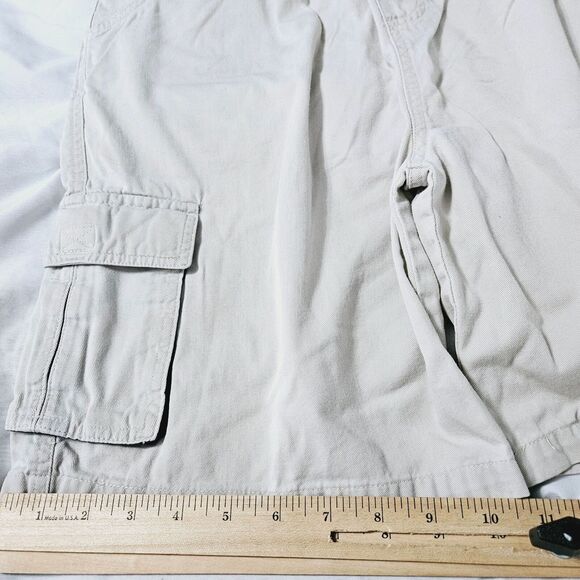 Basic Editions Boys Shorts Beige 14/16 100% Cotton Cargo Pockets Elastic Waist - Picture 12 of 13